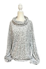 Lane Bryant Top Pullover Cowl Neck Size 18/20 Heather Gray