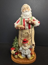 HOME INTERIORS 5802-97 SANTAS PUPPET SHOW 7.5" Santa Statue