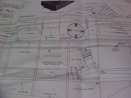Vintage 1950's Sterling Chris Craft CORVETTE 48" RC Wooden Boat ( PLANS ) only - Picture 2 of 16