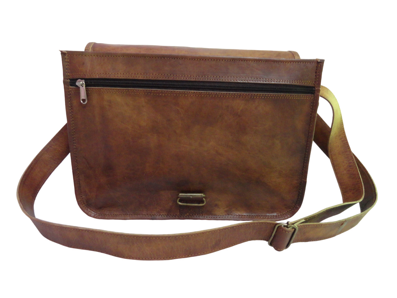 14 In Leather Messenger Bag Office Laptop Satchel School Crossbody Shoulder Bags