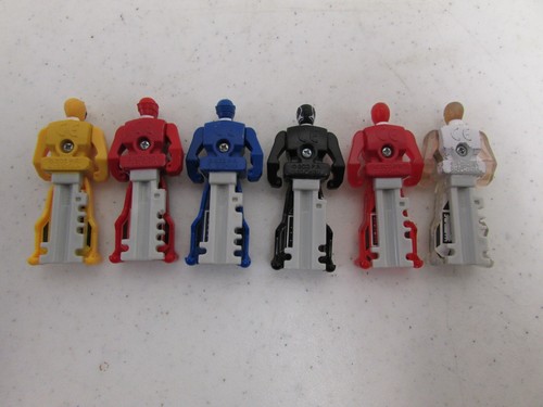 Power Rangers Keys Super Megaforce 6 Key Lot Blue Red Clear Yellow Bandai 2013 - Picture 2 of 2