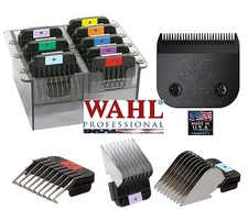 Wahl Stainless-Steel SNAP ON COMB SET&ULTIMATE 30 BLADE*FIT Oster A5,A6 Clippers