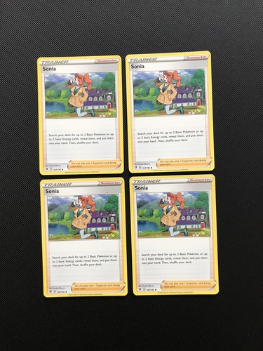 4x Sonia 167/192 Pokemon playset Fast Shipping NM