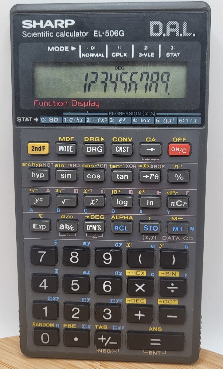 Sharp EL-506G Scientific Calculator - Not Working Properly. For