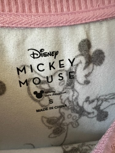 New Disney Women's Mickey Mouse Sleep Sweatshirt Long Sleeve Pink Print Size S - Picture 6 of 9
