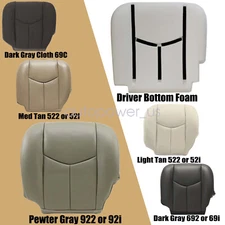 Front Bottom Seat Cover / Foam Cushion For 2003-2006 Chevy Silverado Avalanche