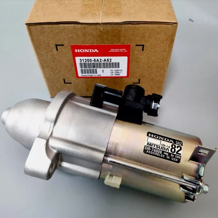 31200-5A2-A52 Genuine Honda OEM Starter for Honda Accord 2.4 Automatic 2013-2017 Foto 2 de 4