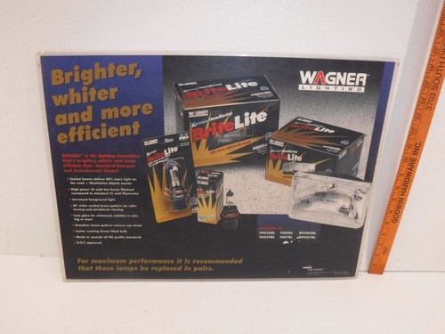 Vintage Cooper Automotive Wagner Lighting Halogen Gold 1996 Reference Poster - Picture 5 of 10