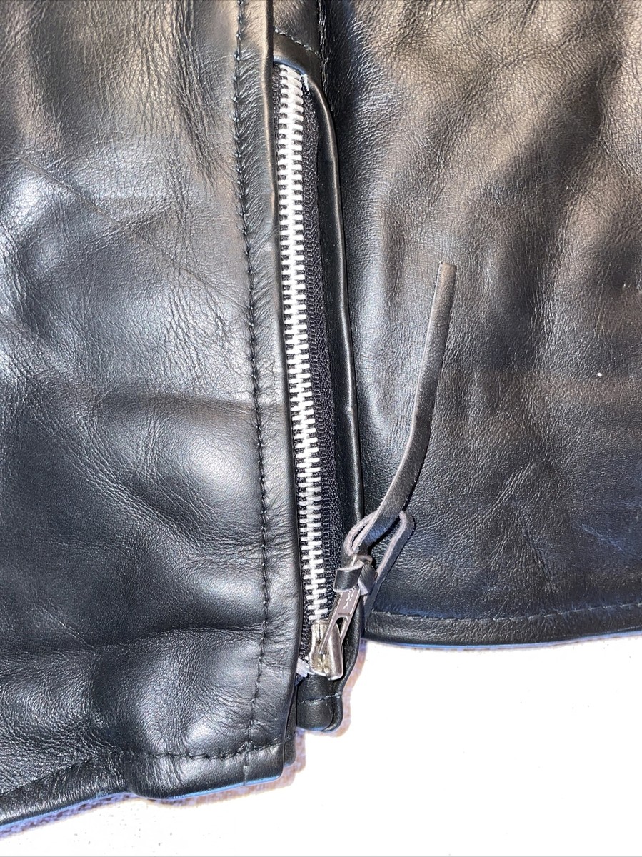Unik International Mens Classic Leather Biker Jacket Size 58