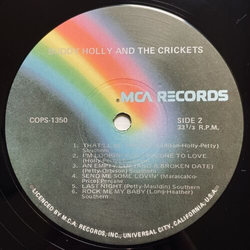 Buddy Holly And The Crickets Vinyl Record 12” 33 RPM COPS-1350 MCA Records 1962 - Picture 11 of 24