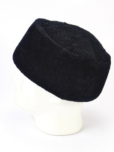 Black European Kubanka Real Fur Astrakhan Karakul Winter Cossack Hat Papakha B3 - Picture 4 of 8