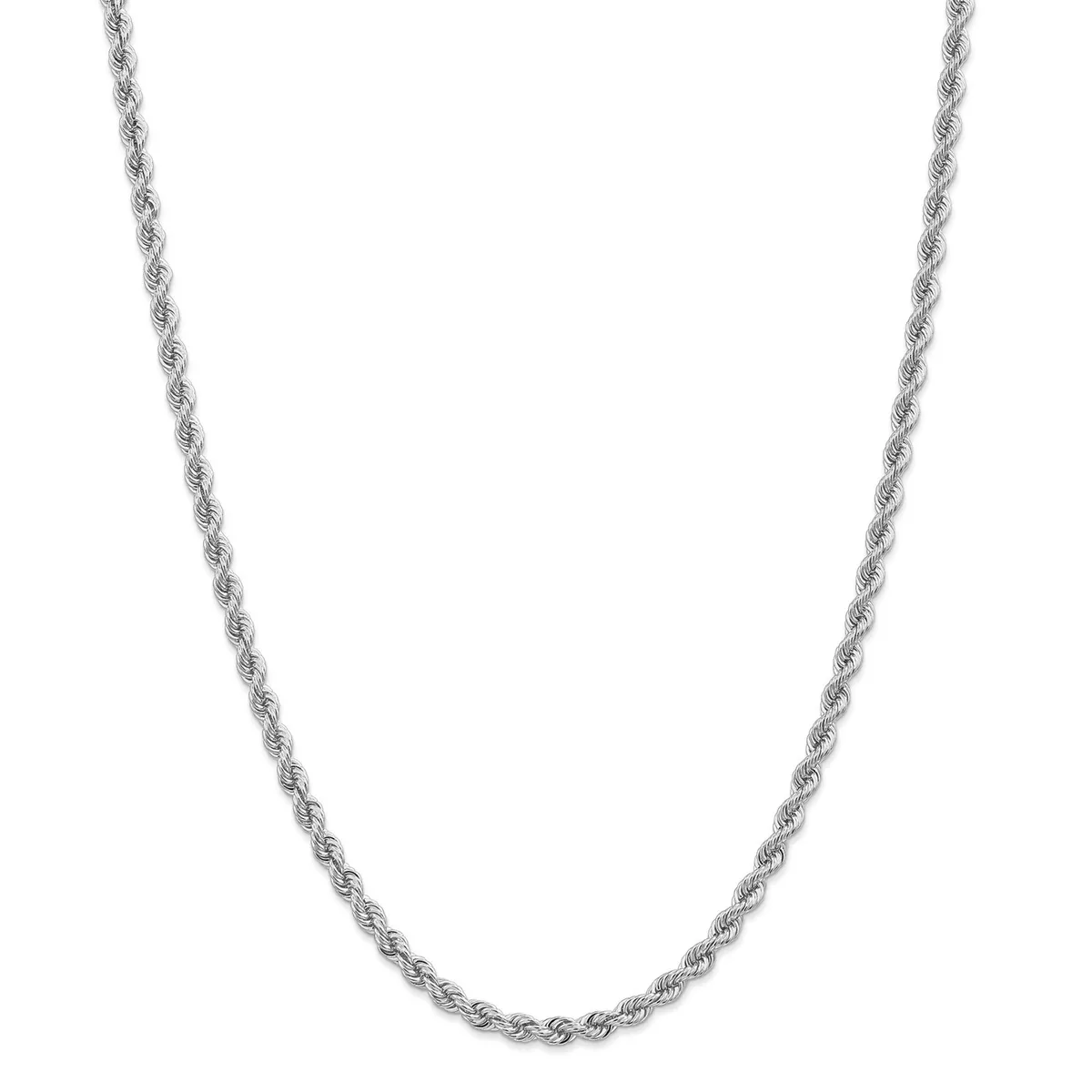 White gold 4mm rope chain deals