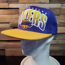 Mitchell & Ness Lakers Hat Purple Gold Snap Arched Gradient Billboard Wordmark