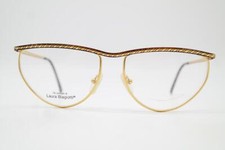 Vintage Glasses Laura Biagiotti V 116 Gold Black Oval Eyeglass Frame