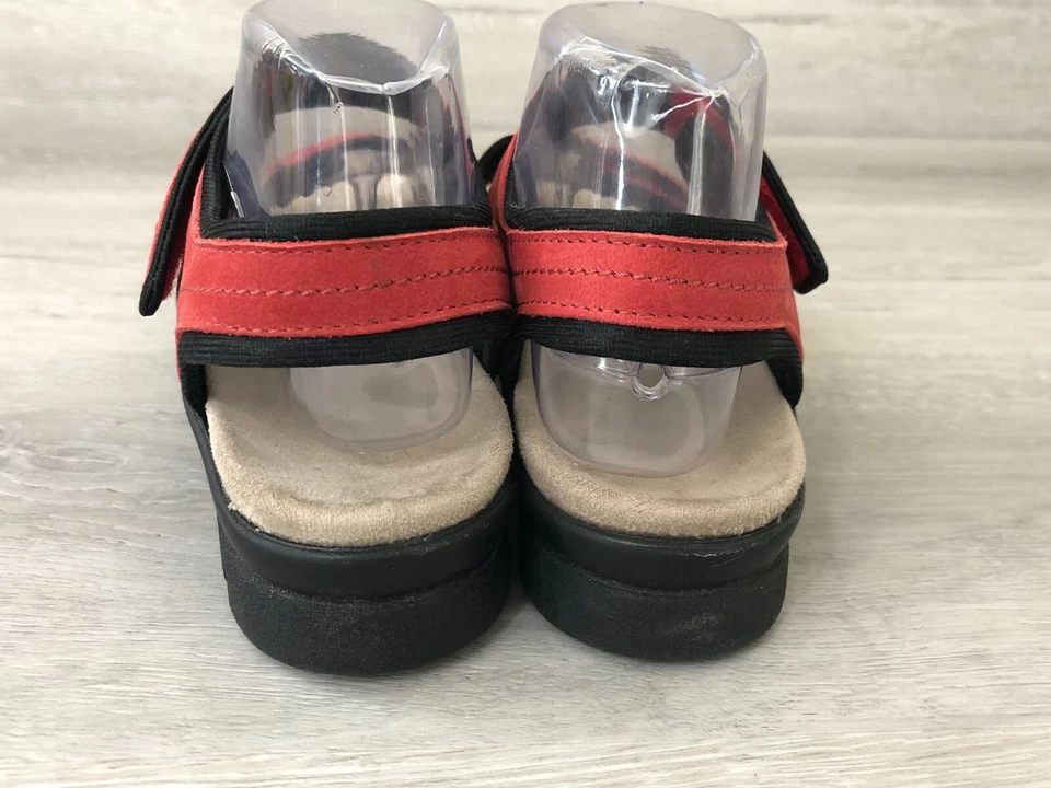 Flexus Womens Sandal Red Leather 11 Slip-On Casual Comfort Orthotic Shoes - Image 3 of 4