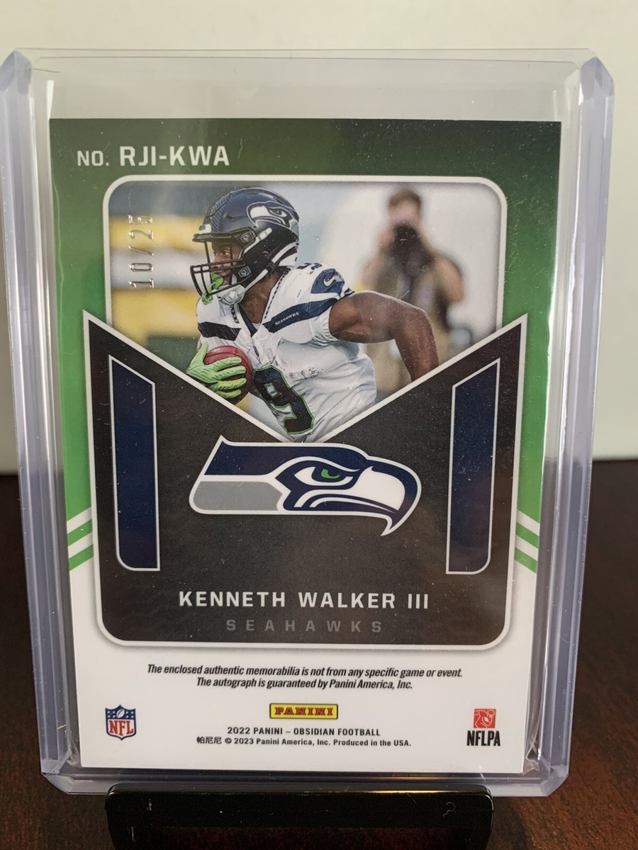 10/25 Auto RPA Kenneth Walker Panini Obsidian Rookie⚡️ Electric