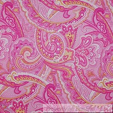 Trapunta BonEful Tessuto Cotone Rosa Giallo Bianco Fiore Paisley Dot Casetta SCRAP