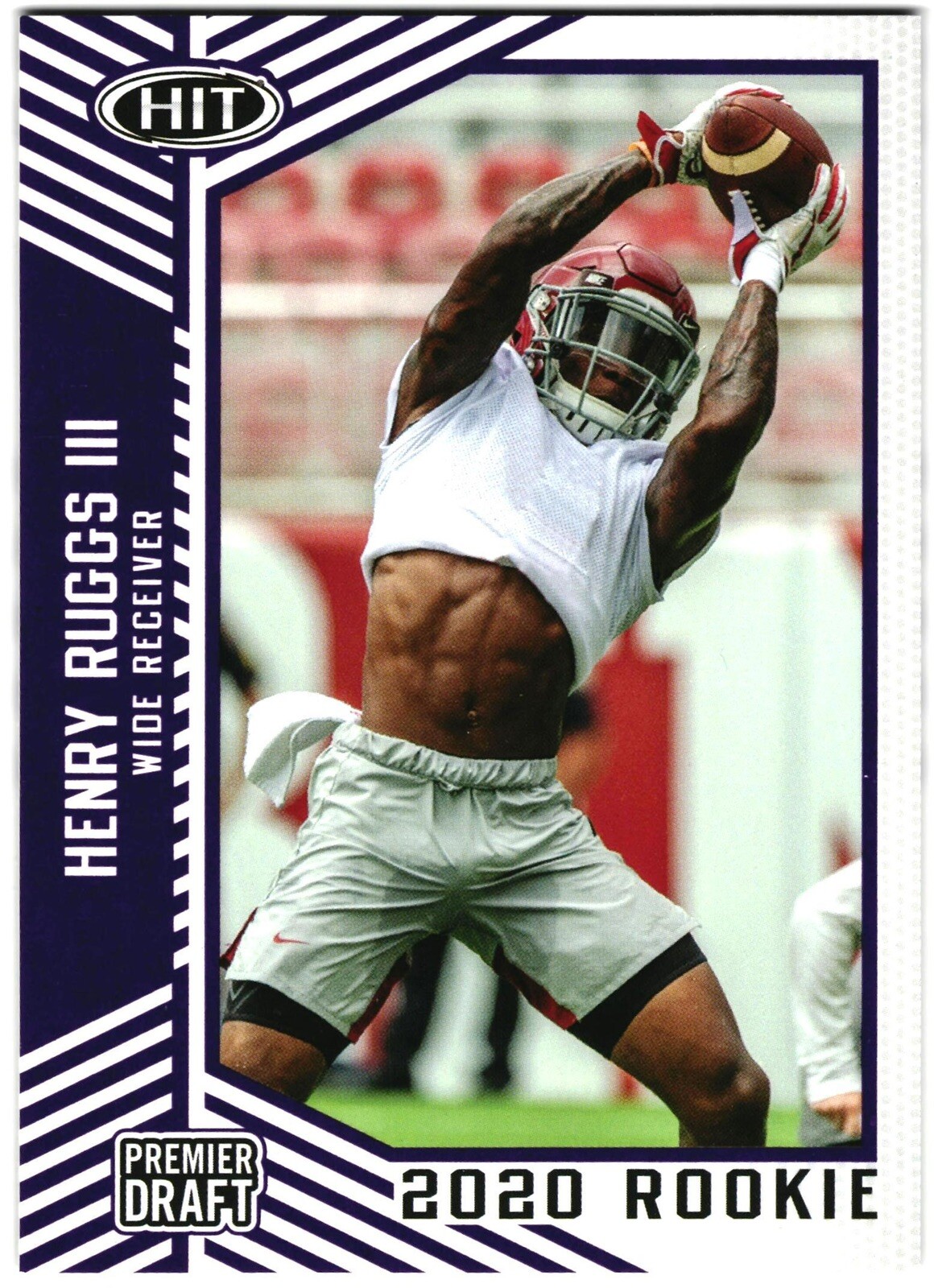 Henry Ruggs Rookie 2020 Sage Hit Premier Draft Henry Ruggs III Rookie Purple Alabama #70 ...