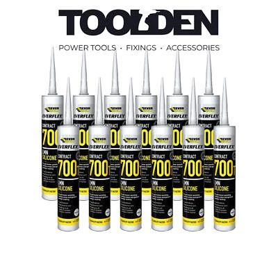 Everbuild Everflex 700TTR Contract LMN Silicone Translucent 300ml (Pack of 12)