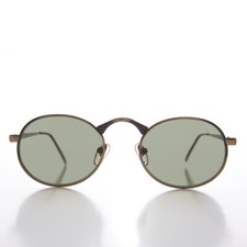 Victorian Oval Industrial Bronze Vintage Sunglass - Jethro