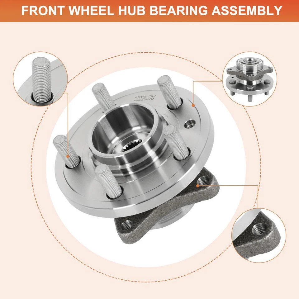 Set of 2 Front Wheel Hub Bearing For 2006-2013 Land Rover Range Rover Sport Foto 3 de 4