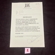 Anthony Daniels personal collection signed ephemera Attack of the Clones lot2..