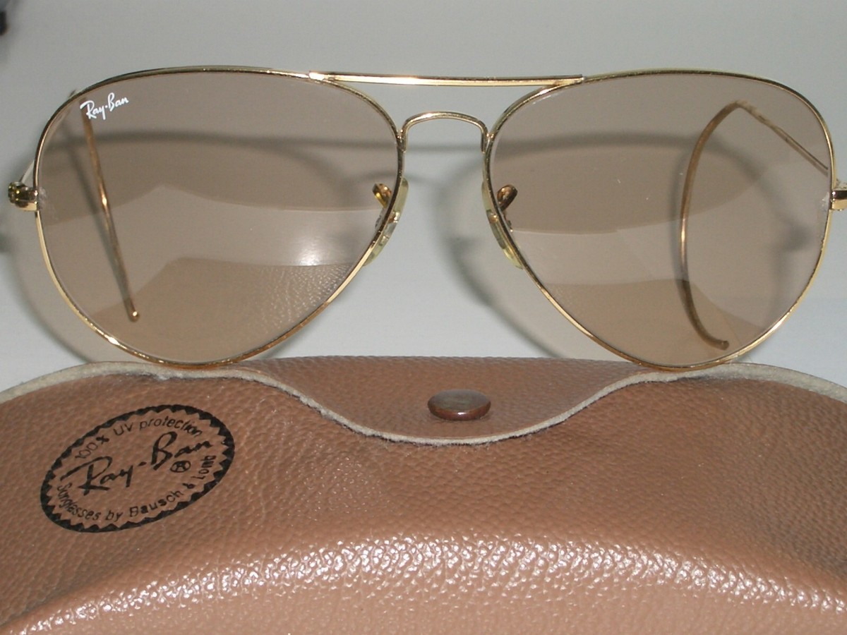 62[]14mm VINTAGE B&L RAY-BAN BROWN PHOTOCHROMIC CHANGEABLES
