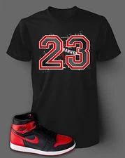 Graphic 23 Sneaker Tee Shirt to Match J1 Banned Small to 10XL Men Black Short