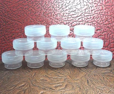 12 Craft Containers Paint Pot jar meds pills powder USA New #3301 Quality Reuse