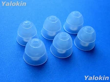 6pcs Large Clear Double Flange Replacement Adapters Tips for Etymotic Earphones
