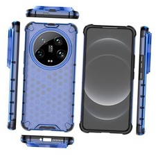 Case Cover,Honeycomb Anti-Drop Shock Compatible with Xiaomi 14 Ultra 5G Blue