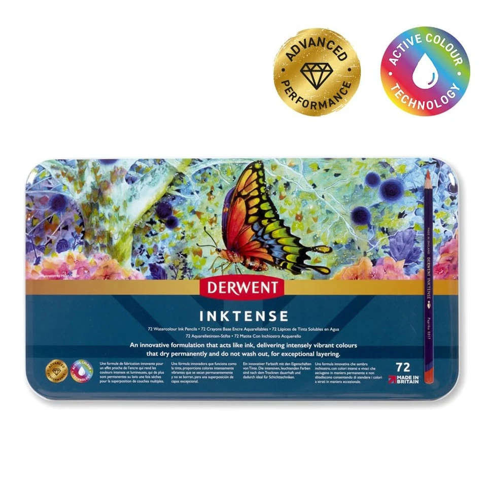 Lápices de colores Derwent, lápices de tinta Inktense, dibujo, producto de oficina Foto 3 de 4