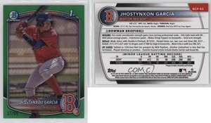 2025 Bowman Chrome Prospects Green Refractor /99 Jhostynxon Garcia #BCP-43