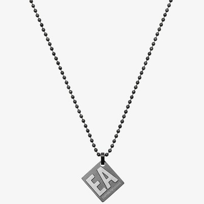 Emporio Armani Mens New Logo Stainless Steel Pendant Necklace EGS2754060