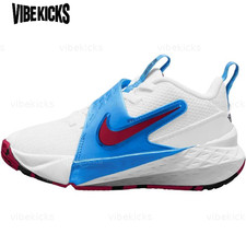 Nike Team Hustle D12 PS 'University Blue Team Red' HF6280-102 Kids New