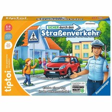 Ravensburger tiptoi Sicher durch den Straßenverkehr Verkehrsunterricht Lernspiel