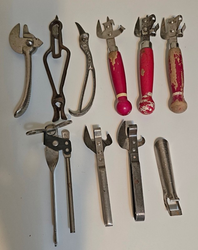 Misc. Lot Antique & Vtg Can & Bottle Openers Cast Iron Peerless Dunlap + A&J etc