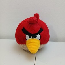 Angry Birds 2010 Red Stuffed Plush Animal Toy Doll 12" Round
