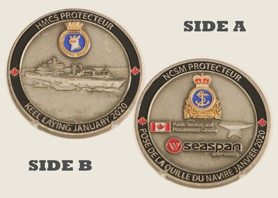 2020 HMCS Protecteur Keel Laying Seaspan Canada Challenge Coin 1#11