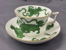Wedgwood R4501 Chinese Green Tigers Cup And Saucer Set #2