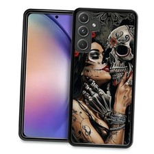 CARLOCA Compatible Samsung Galaxy A55 5G Day of the Dead Skeleton Girl Love