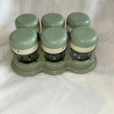 Magic Baby Bullet Food Blender Mini Green Cups w/ Lids  Tray