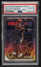 2019-20 NBA Hoops Premium Stock Get Out the Way Holo Zion Williamson PSA 10 09an