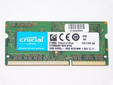 Crucial 2GB RAM DDR3-1600 SODIMM 1.36V CL11