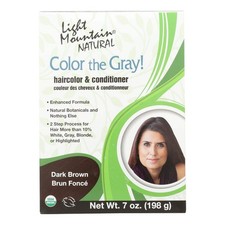 Light Mountain Hair Color - Color The Gray Dark Brown - Case Of 1 - 7 Oz.