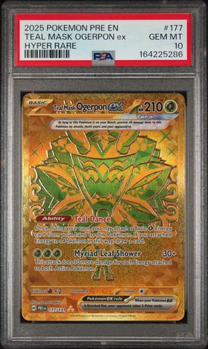 Teal Mask Ogerpon ex graded PSA 10 for sale on eBay