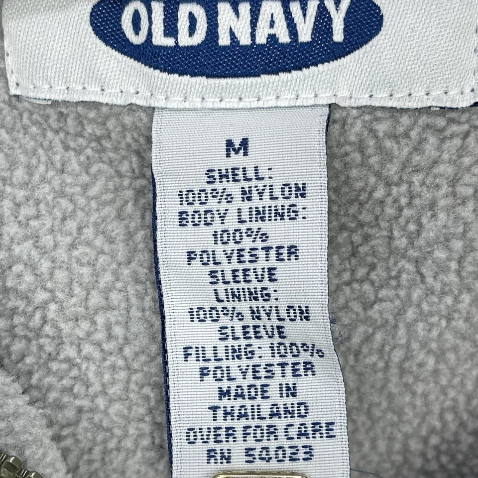 Old Navy 夹克男式 M 码绿色羊毛衬里连帽 Anorak 袋鼠半拉链 — 第 4/4 张图片