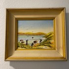 Children With Ball Oil Painting Original Artist Qai 1974 1976 M. Field's Chicago