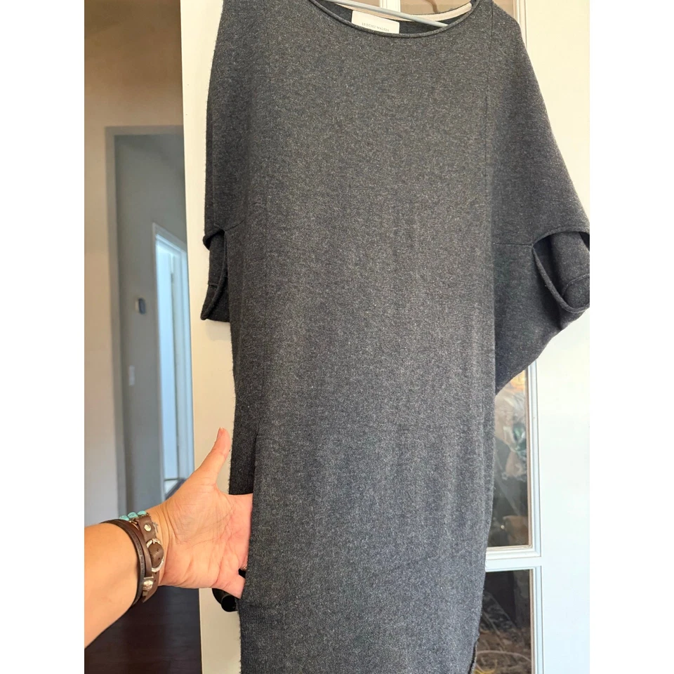 Brochu Walker Cashmere wool Charcoal Sweater Dress Medium - Imagem 3 de 4