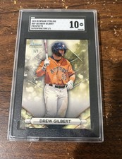 Marketplace image: 2023 Bowman Sterling Drew Gilbert Superfractor 1/1 SGC 10 GEM Giants RC Rookie
